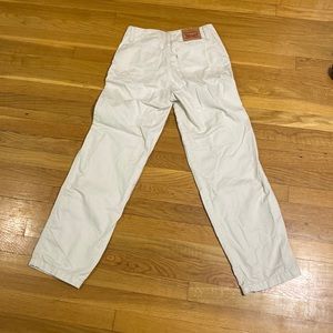 High rise cream jeans